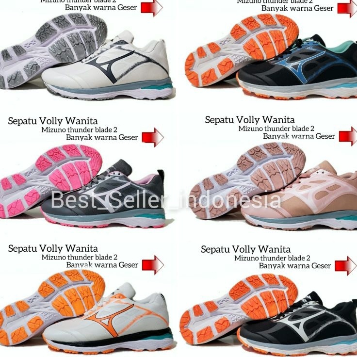 Ready Sepatu Volly Wanita Mizuno Wave Runing Ukuran 36 37 38 39 40 Sepatu Volly Wanita