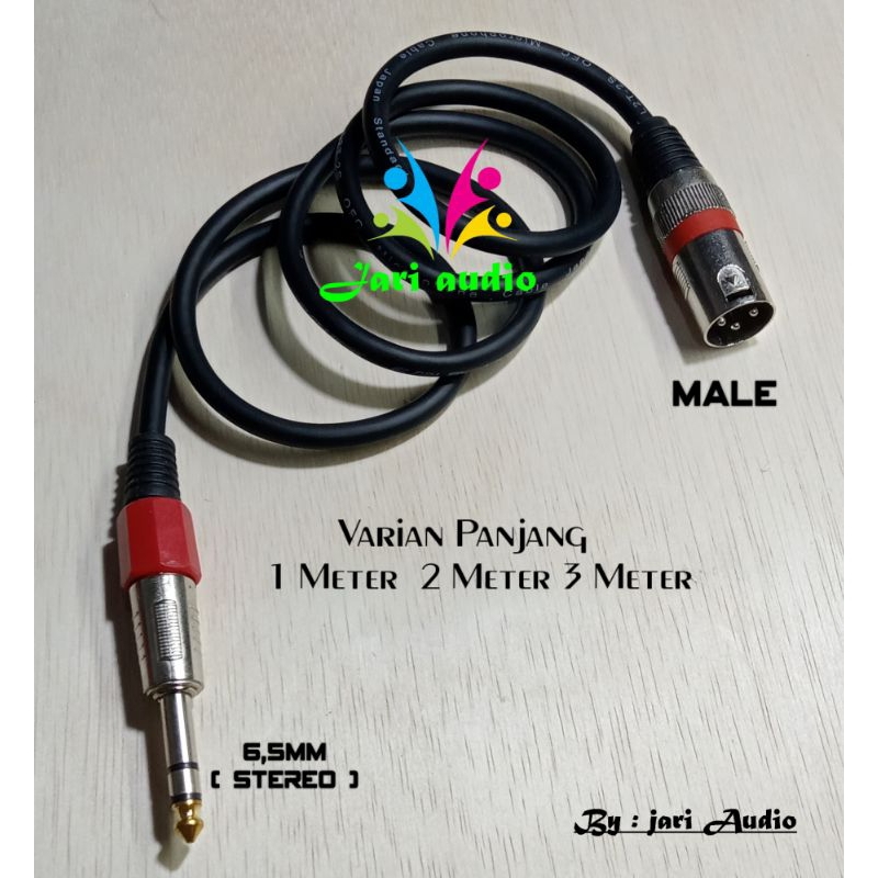Kabel jack xlr male to jack akai stereo  2meter