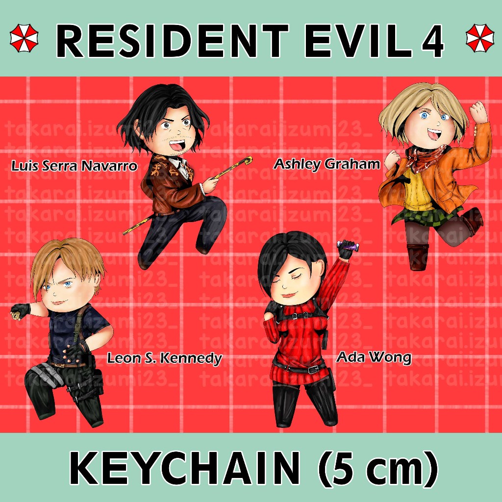 [BACA DESKRIPSI] Resident Evil 4 Remake | Keychain, Artprint & Stickers | By: Takarai Izumi