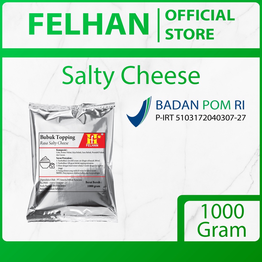 

Jual FELHAN - Bubuk Topping Minuman Salty Cheese (1000 gram) Terbaru