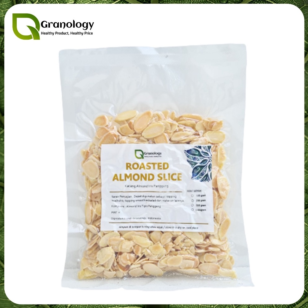 

[G97] (Kemasan Vakum) Roasted Almond Slice / Kacang Almond Slice Oven (100 gram) by Granology 46