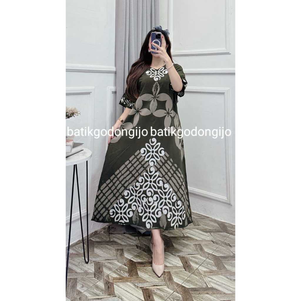 Airlangga_fashion - daster abstrakan malaman batik cap terbaru terlaris rayon super busui bumil