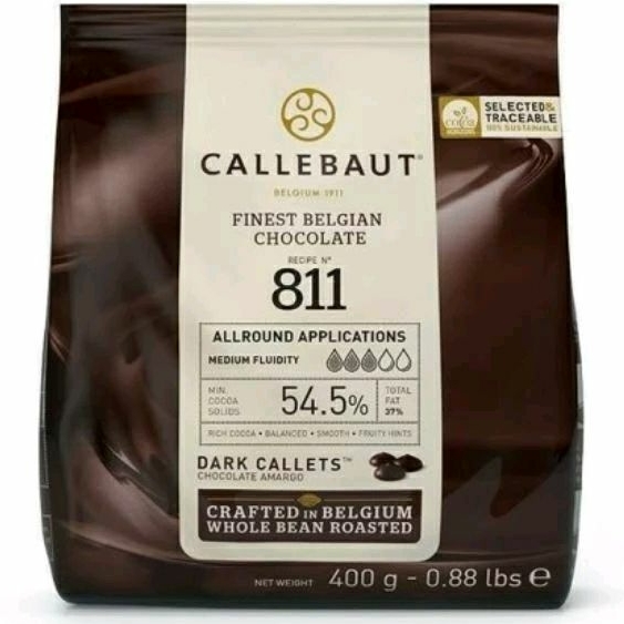

CALLEBAUT 811 Dark Chocolate Callets Couverture 400g