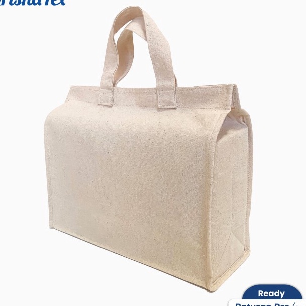 

TIPE FSG731 Tas Hampers Jinjing Kanvas Natural Besar - Tas Bekal Lunch Bag Hamper