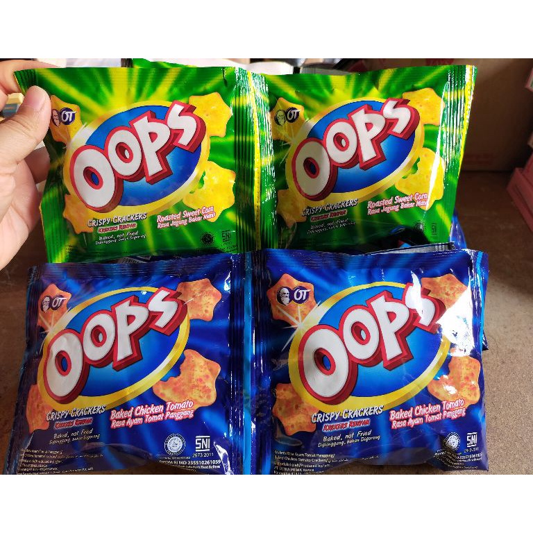 

KODE WUM323 Biskuit Oops Crispy Crackers 10gram x 10 Bungkus