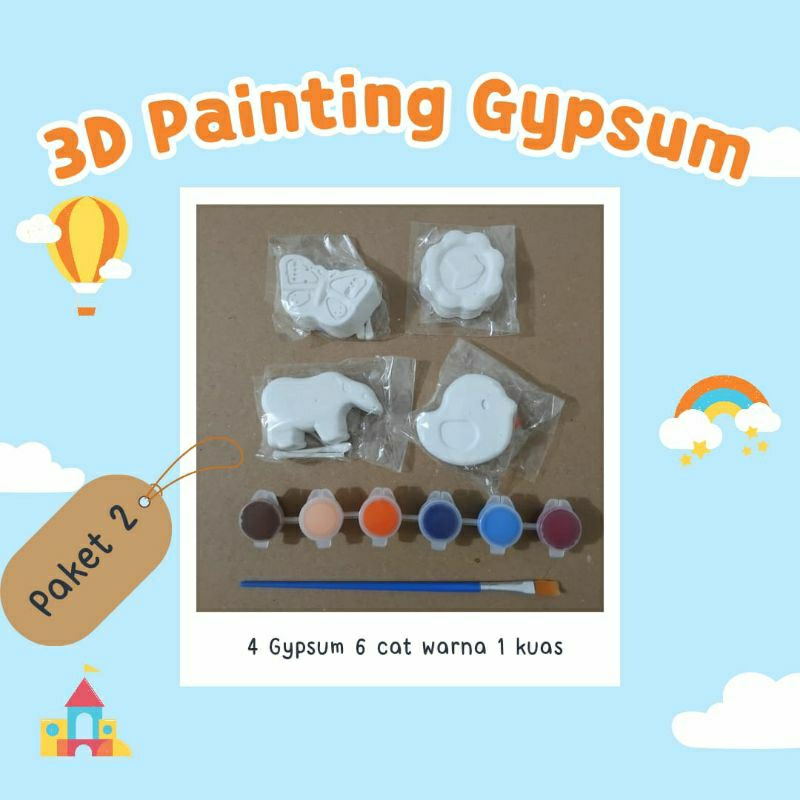 Gypsum Painting 3D Mewarnai Gypsum