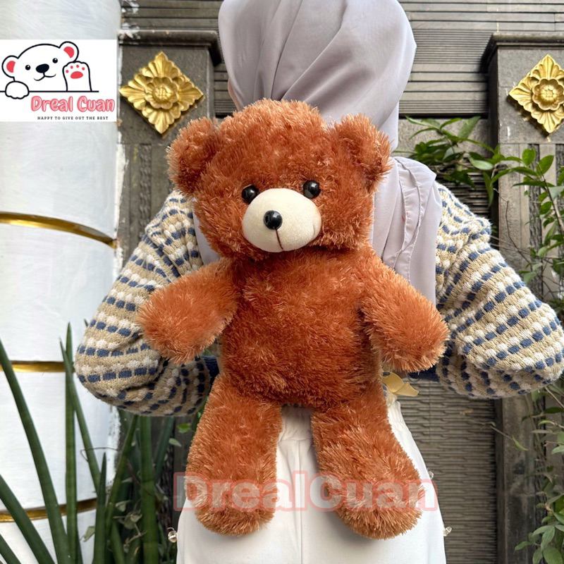 Boneka beruang teddy Tas Ransel Boneka Beruang Lembut Model Gendong Tinggi 50cm Tas Ransel Boneka Be