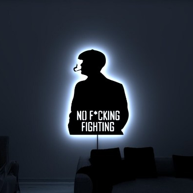 WALLDECOR GALLERY HIASAN DINDING ( Peaky Blinders ) LAMPU RGB//PAJANGAN DINDING MENYALA DENGAN WARNA