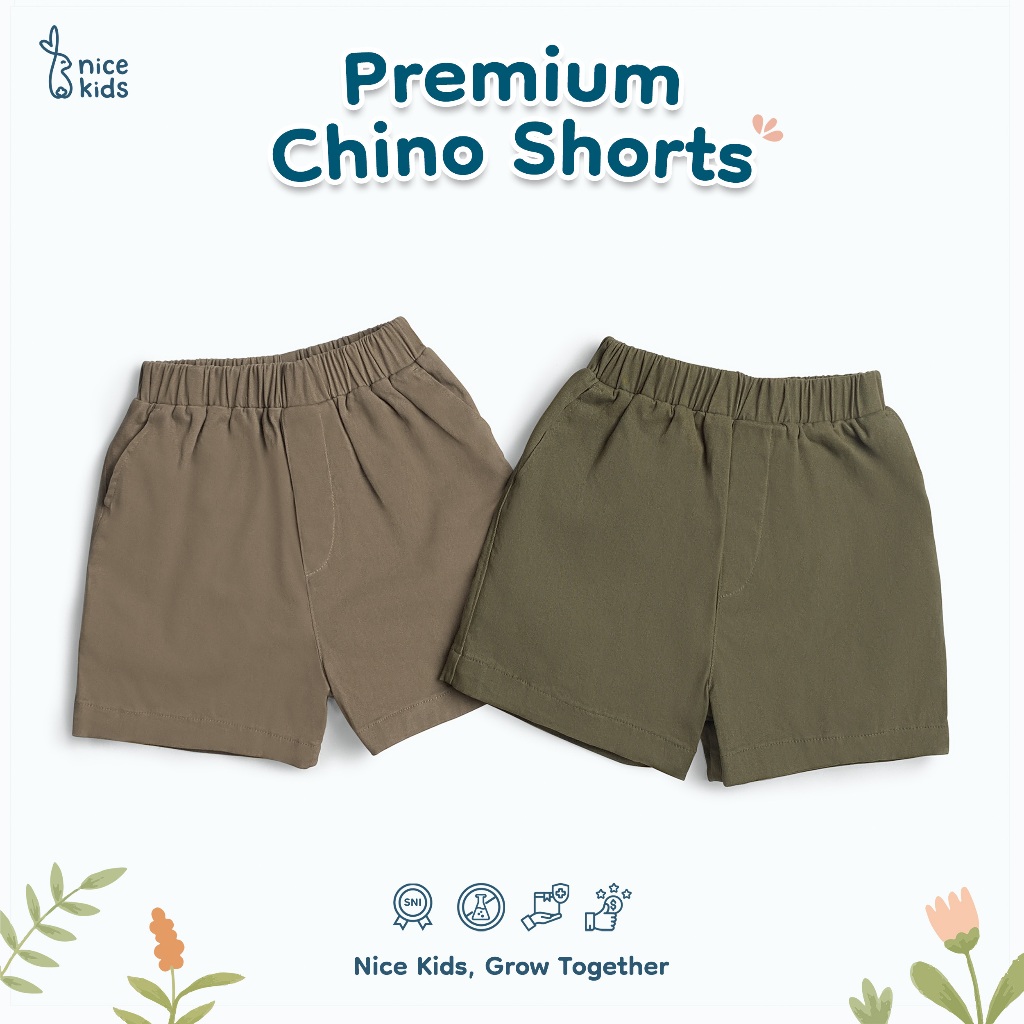 Nice Kids - Premium Chino Shorts (Celana Anak Unisex 1-6 Tahun)