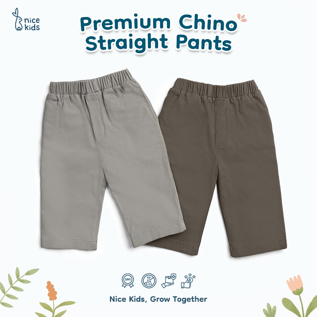 Nice Kids - Premium Chino Straight Pants (Celana Anak Unisex 1-6 Tahun)