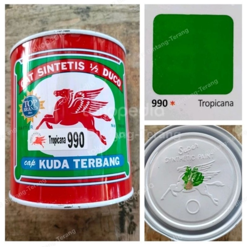 

12.12 ✨Promo✨ Kuda Terbang 990 Tropicana Cat Minyak Besi Kayu 1 Kg !!!