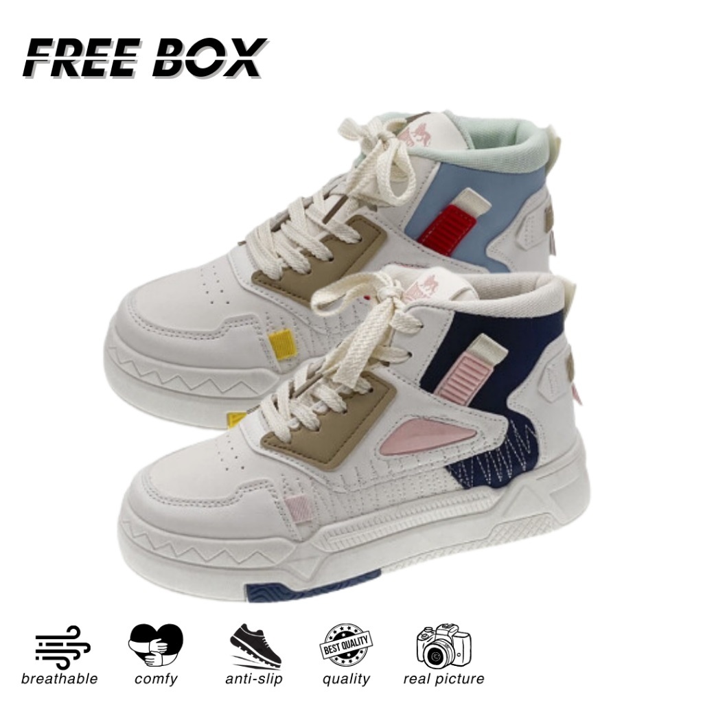 Sepatu Sekolah Wanita - Sepatu Sneakers Wanita - Sepatu Wanita Hak Tinggi Premium Quality LV0266 - S