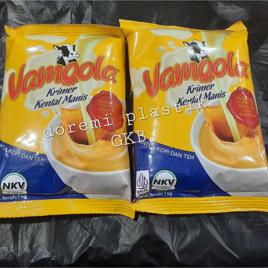 

Susu kental manis Vamoola 1kg / Krimer kental manis 1kg / skm bantal pouch 1000gr