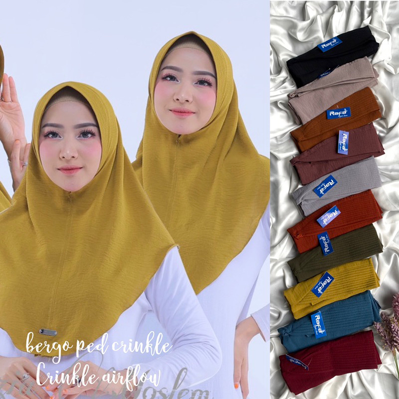hijab instan ped crinkle/hijab ped crinkle M