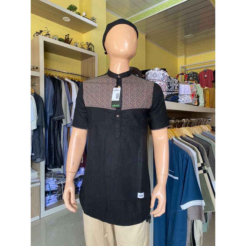 KURTA PAKISTAN/ BRAND ALBADI ORIGINAL LENGAN PENDEK BAJU MUSLIM PRIA ORIGINAL/KOKO BATIK /KURTA BATI