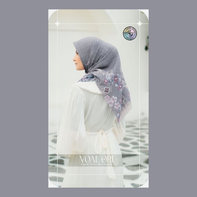 Al- Fajri VOAL ORI Scraf Segi Empat - Jilbab Segi Empat Voal LaserCut