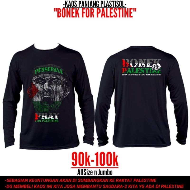 KAOS PERSEBAYA PALESTINA LENGAN PANJANG