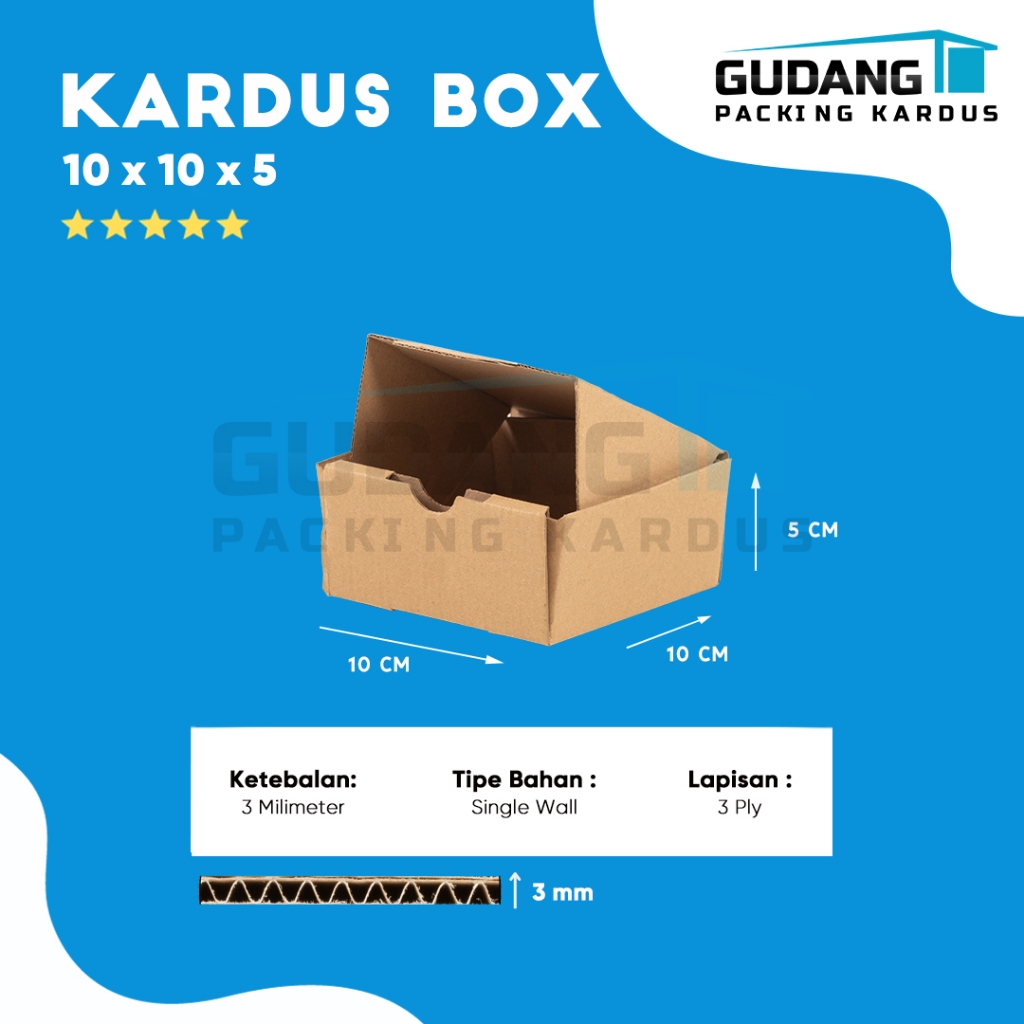 

Box Diecut Kardus Makanan Pizza Polos 10 X 10 X 5 cm