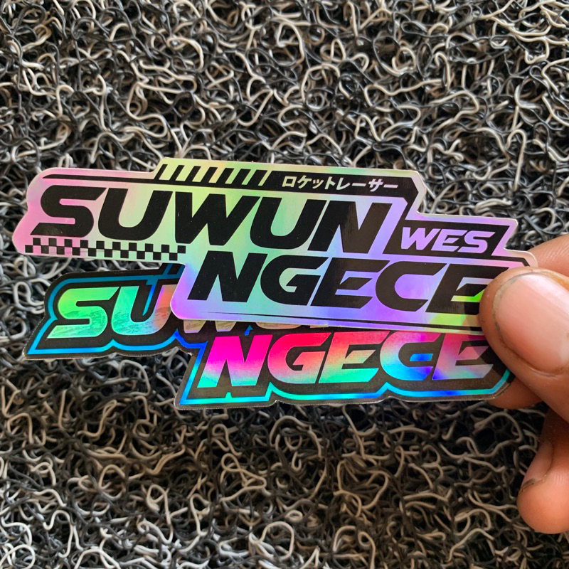 

cutting sticker suwun wes ngece sticker hologram