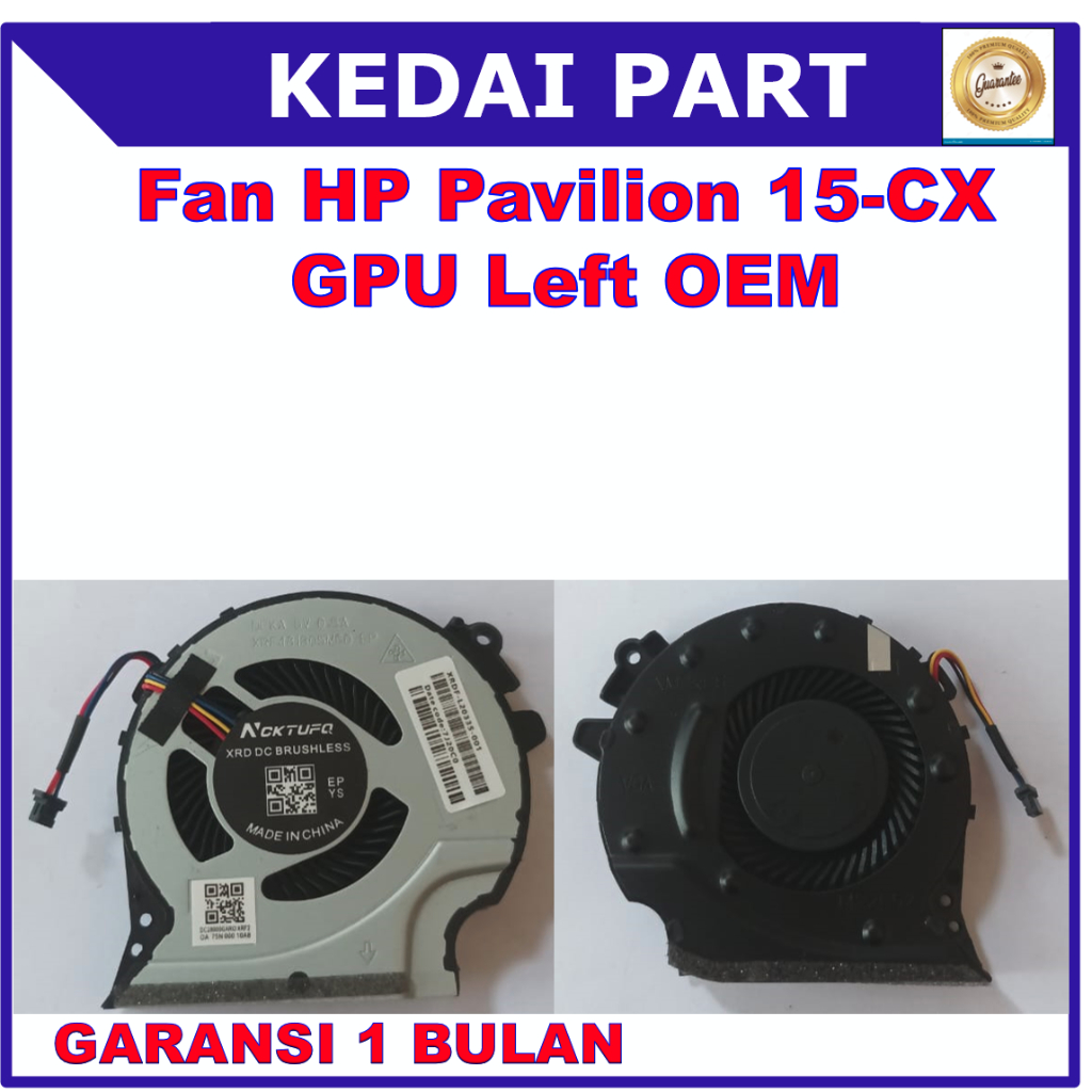 Fan HP Pavilion 15-CX Gaming 15-CX0040 15-CX0008CA GPU Left OEM