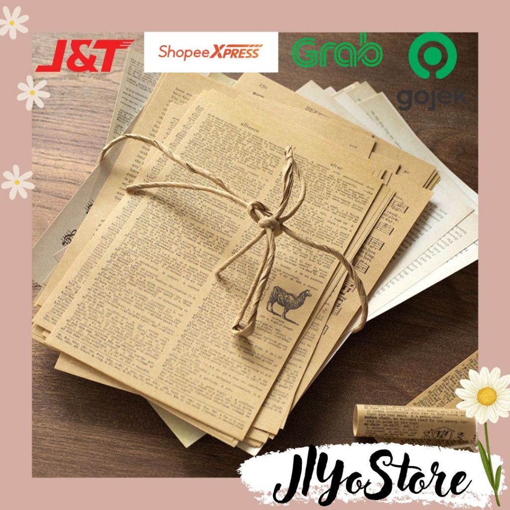 

57lembar Kertas Dekor Paper Art Craft Scrapbook Journal Jurnal Bujo Klasik Vintage Aesthetic DIY