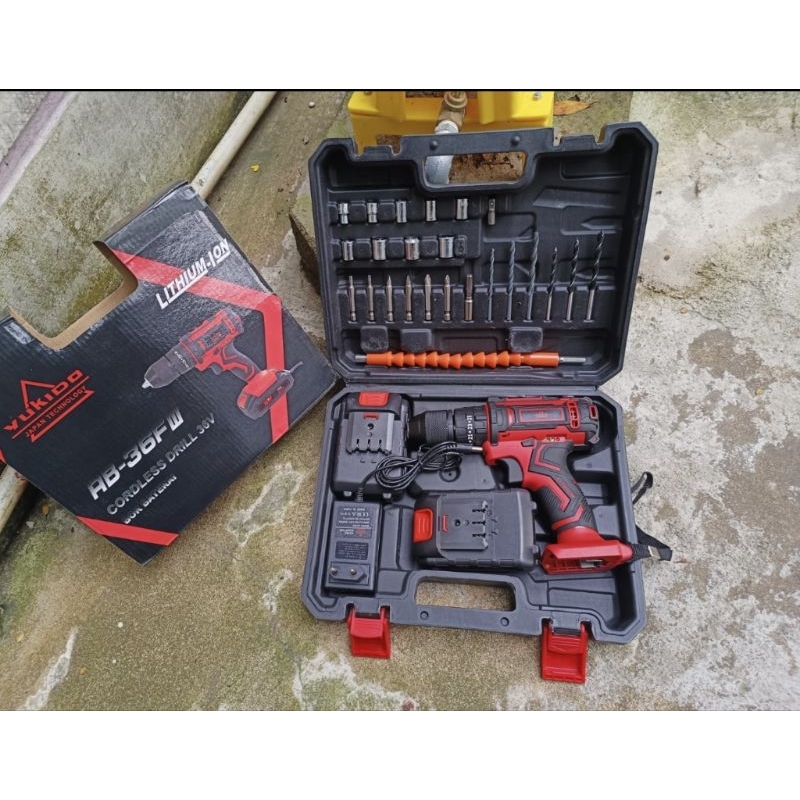 BOR CORLDESS 13mm kepala besi 36volt yukido tools