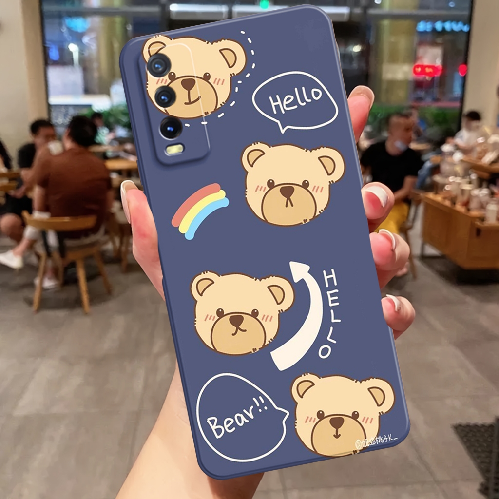 CASE VIVO Y12S/Y20/Y20S - SOFTCASE PRO CAMERA VIVO Y20/Y20S/Y12A/Y20A/Y20i/Y12S - FULL MOTIF - BEAR 