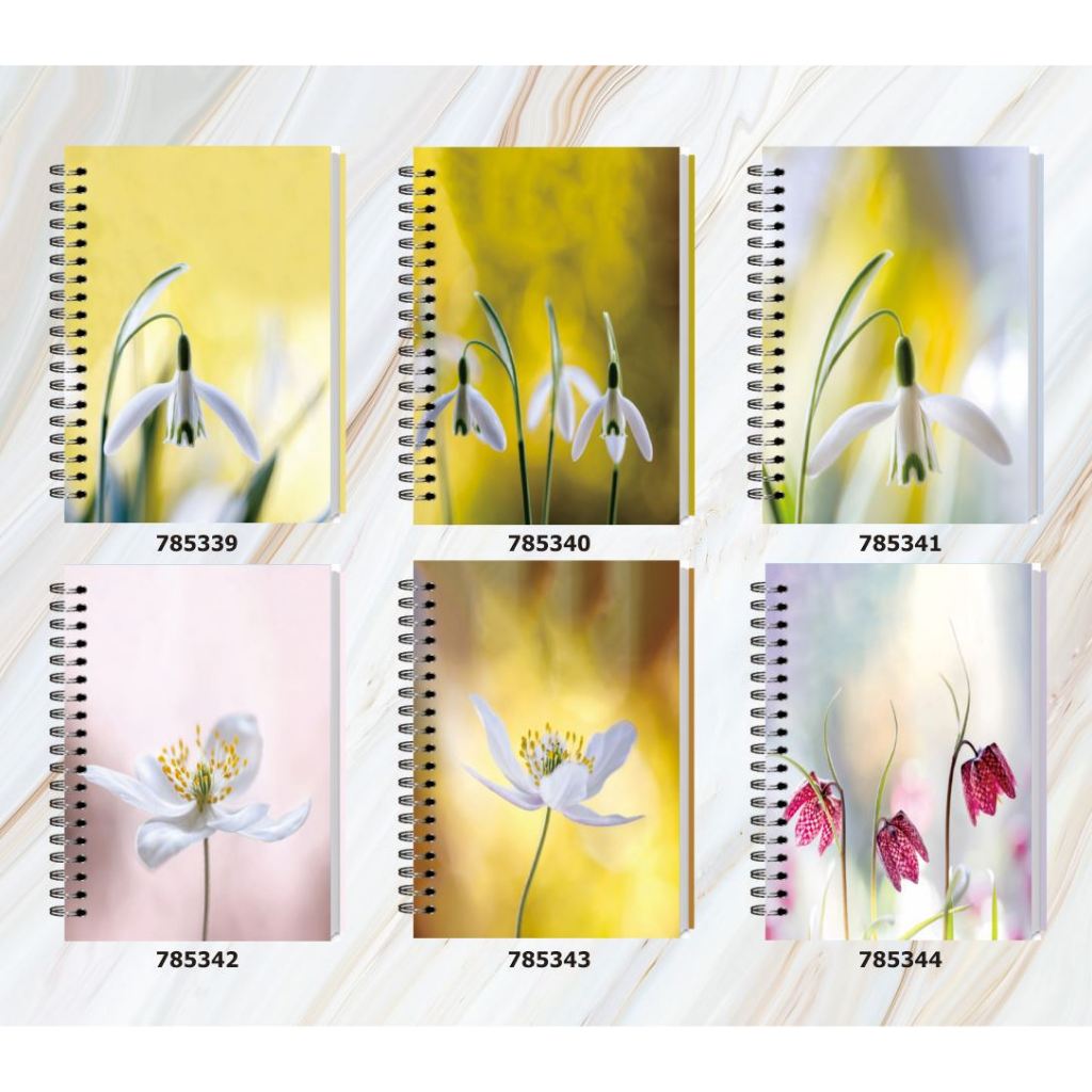 

Spiral Notebook A6 / Bunga / Set 54 / 3550