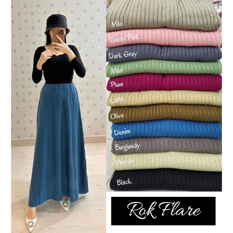 ROK MODEL PAYUNG ROK FLARE RAJUT ROK KANCING PAYUNG Lebar Panjang