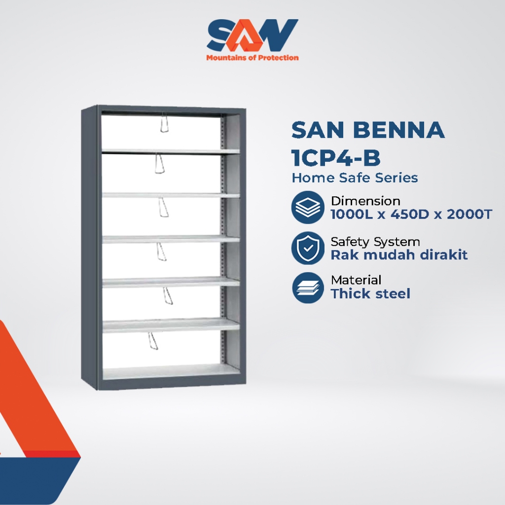 RAK BAJA BESI BENNA RAK SERBAGUNA RAK BUKU SAN BENNA 1C4P-B