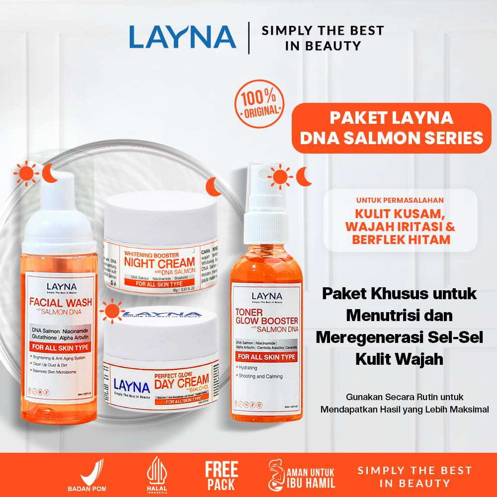 Layna paket Dna salmon pencerah wajah mengandung Dna salmon