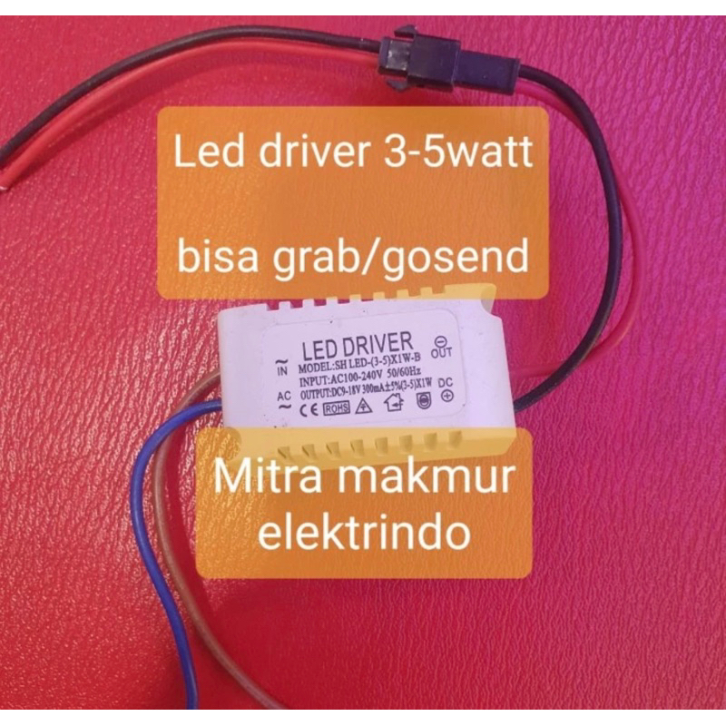 led driver 3-5W 300ma / ballast / trafo led 3watt / trafo led 5watt