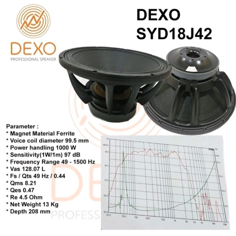 speaker DEXO 18" SYD 18J42