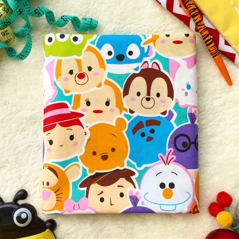 Kain Perca Katun motif Disney Tsum