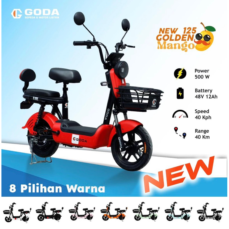 Sepeda Listrik GODA Gd-125 NEW GOLDEN MANGO 125