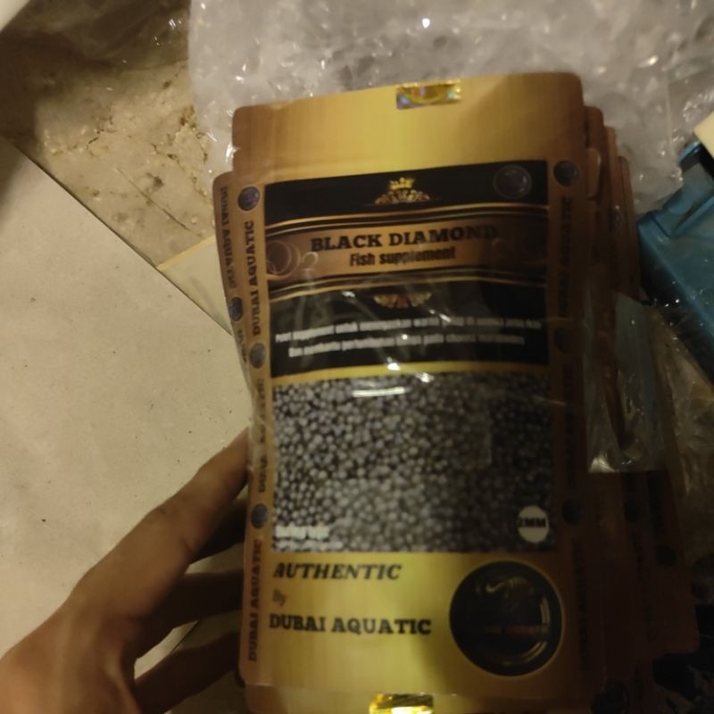 ORIGINAL REPACK 5GR PELET BLACK DIAMOND BLOOD DIAMOND BY DUBAI AQUATIC
