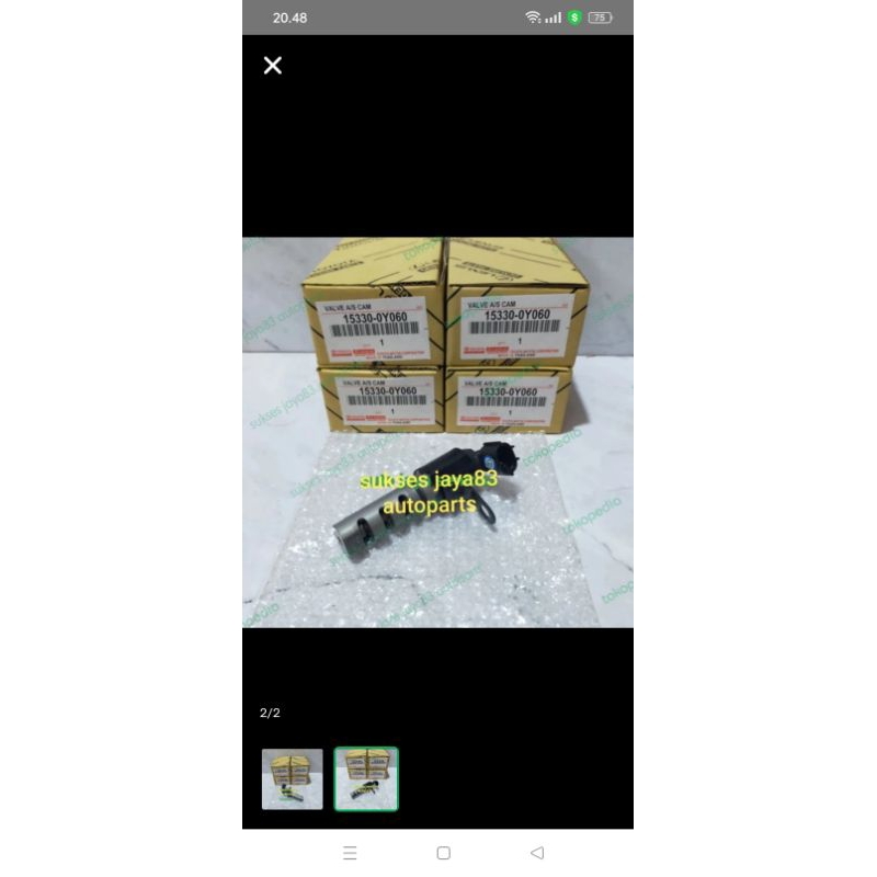 Sensor oli VVTI di OCV Toyota grand New Avanza 2016 up bagian ex original 1pcs