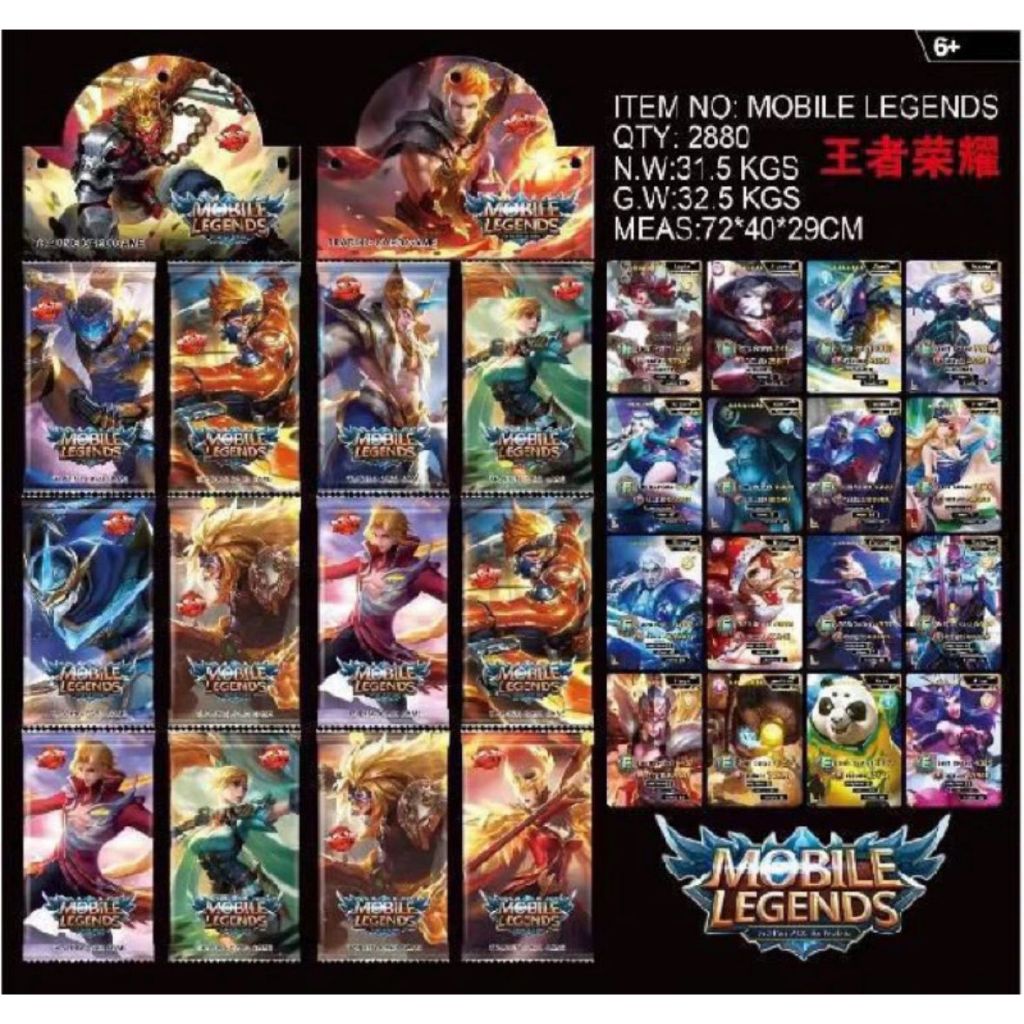 Kartu Foil Mobile Legends Naruto Boboiboy Yu Gi Oh  Mainan Anak Voil Card Karakter Anime