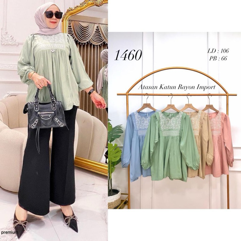 atasan Zara bordir premium import