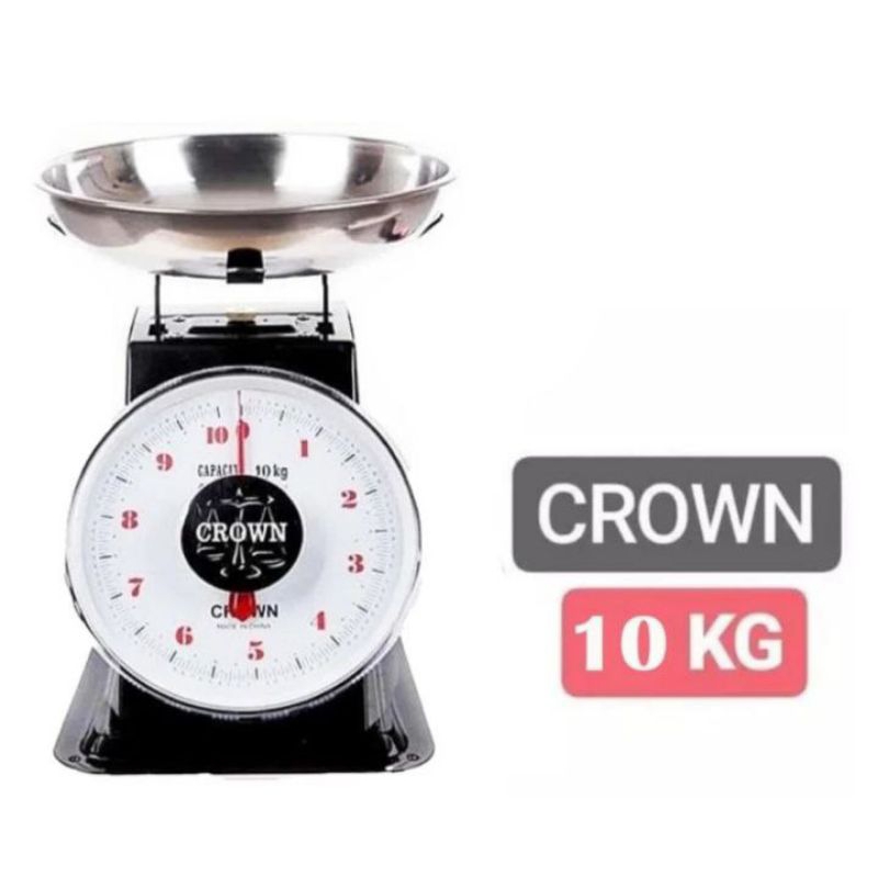 Timbangan pegas Jarum CROWN 10kg / Timbangan duduk manual 10kg