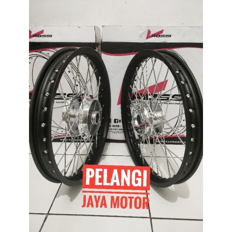 Velg Yamaha MX New Double/ Jupiter MX New / tromol set jari velg bonus rakitan stell jari jari kenca