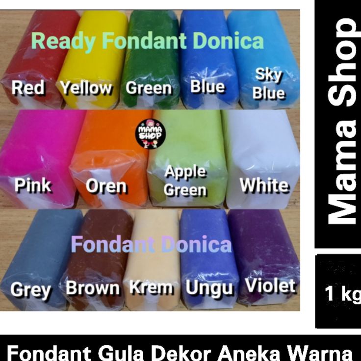 

Terkini Fondant Warna 1kg Fondx Donnica Bahan kue Gula Dekor Icing Sugar Hiasan Kue Ulang Tahun Birthday Wedding Anniversary Cake Terlaris