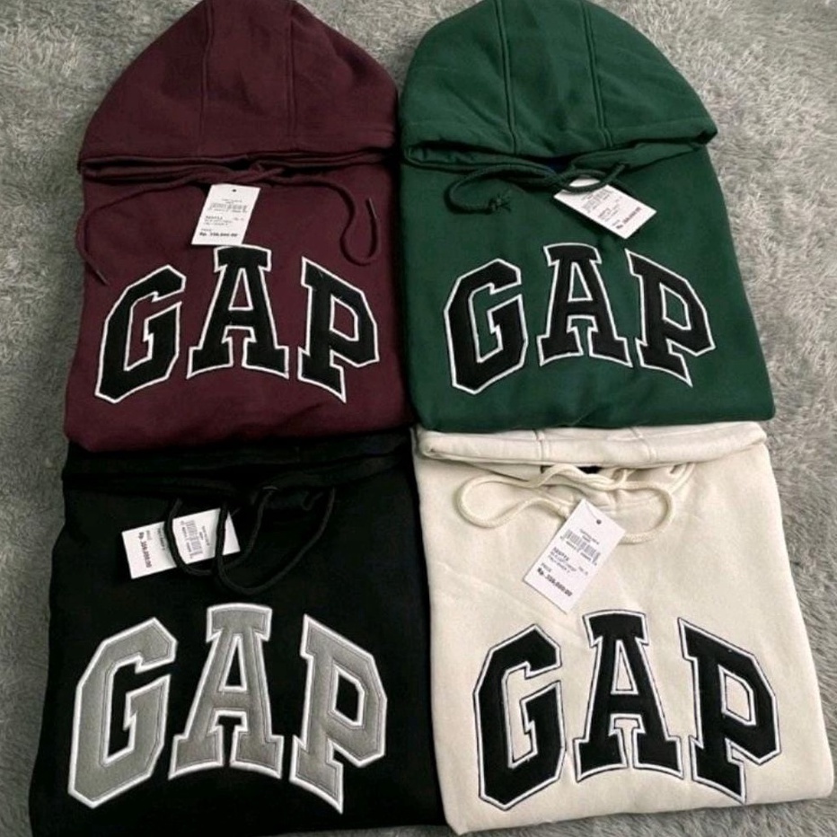 MODEL KI877 Jaket Hoodie GAP-Sweater Hoodie GAP Texs Bordir Original Distro Bahan Tebal