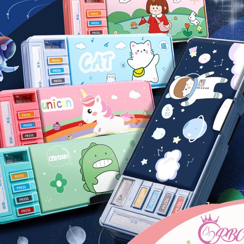 

Produk Keren Tempat Pensil Multifungsi Motif Untuk Anak Kotak Pensil Pola Kartun Lapisan Ganda dan Tunggal dengan Rautan Kapasitas Best Terlaris