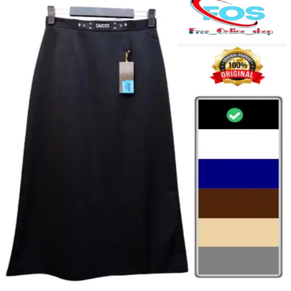 TIPE YBQ088 Rok kerja line A Maxi skirt size S - XL / rok kerja panjang wanita - rok kerja wanita - 