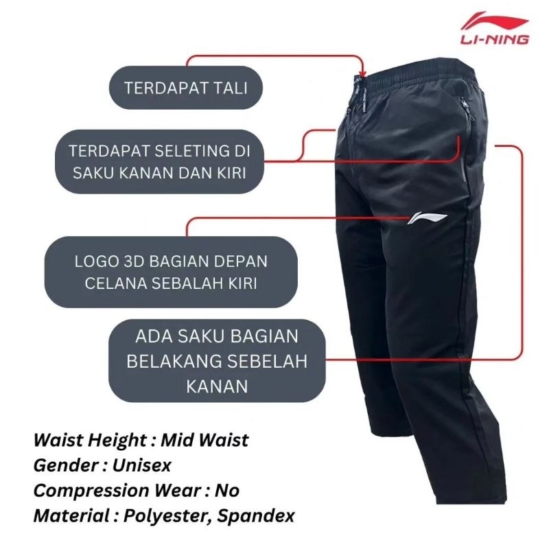 Celana Badminton 3/4 Lining AKQS431 Original 3 Quarter Pants AKQS 431