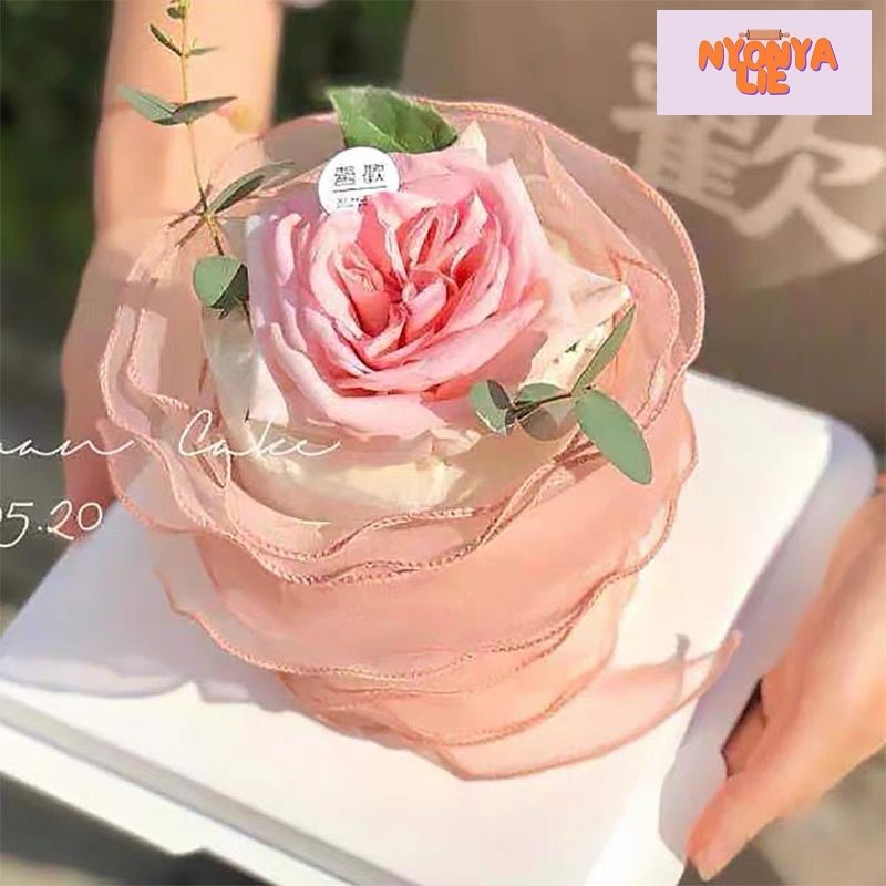 

POM402 Per Meter 40 mm Pita Organdi Premium Korea Hiasan Kado Ribbon Pita Bouquet