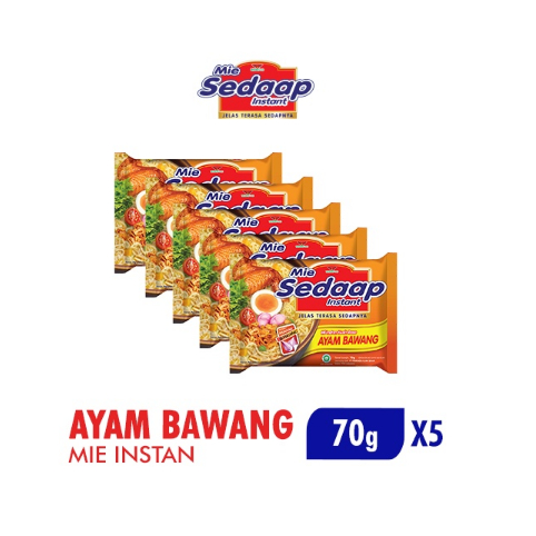 

Sedaap Mie Instan Ayam Bawang Bag 70 gr x5