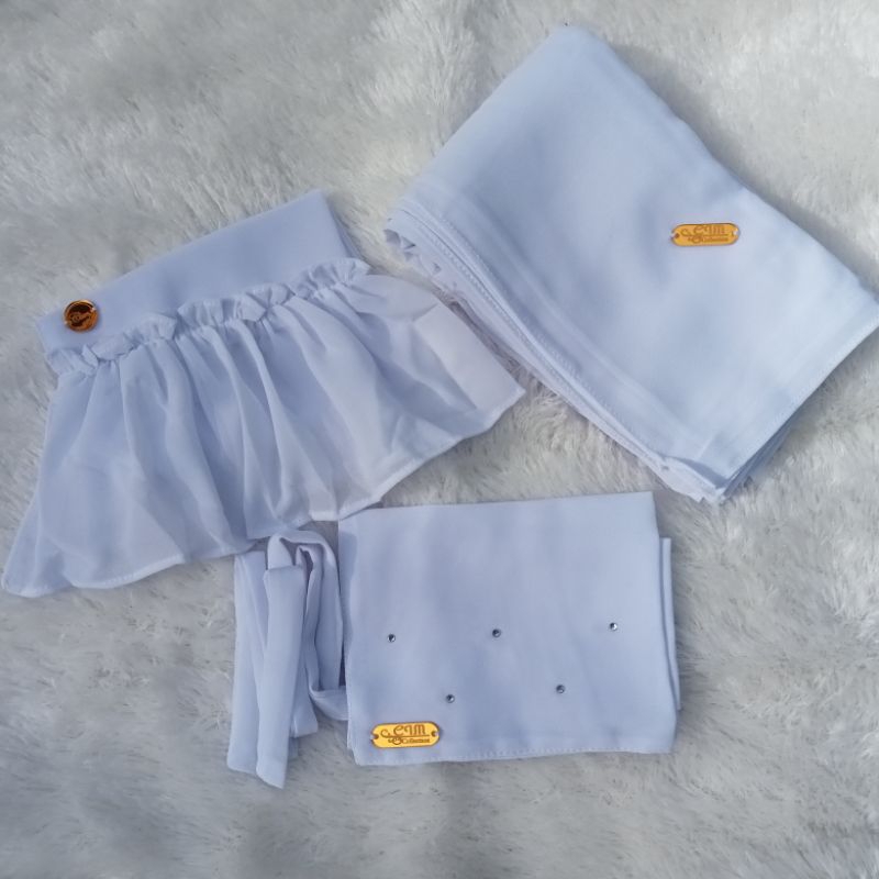 PROMO hijab segi empat set cadar swarosky cadar rempel