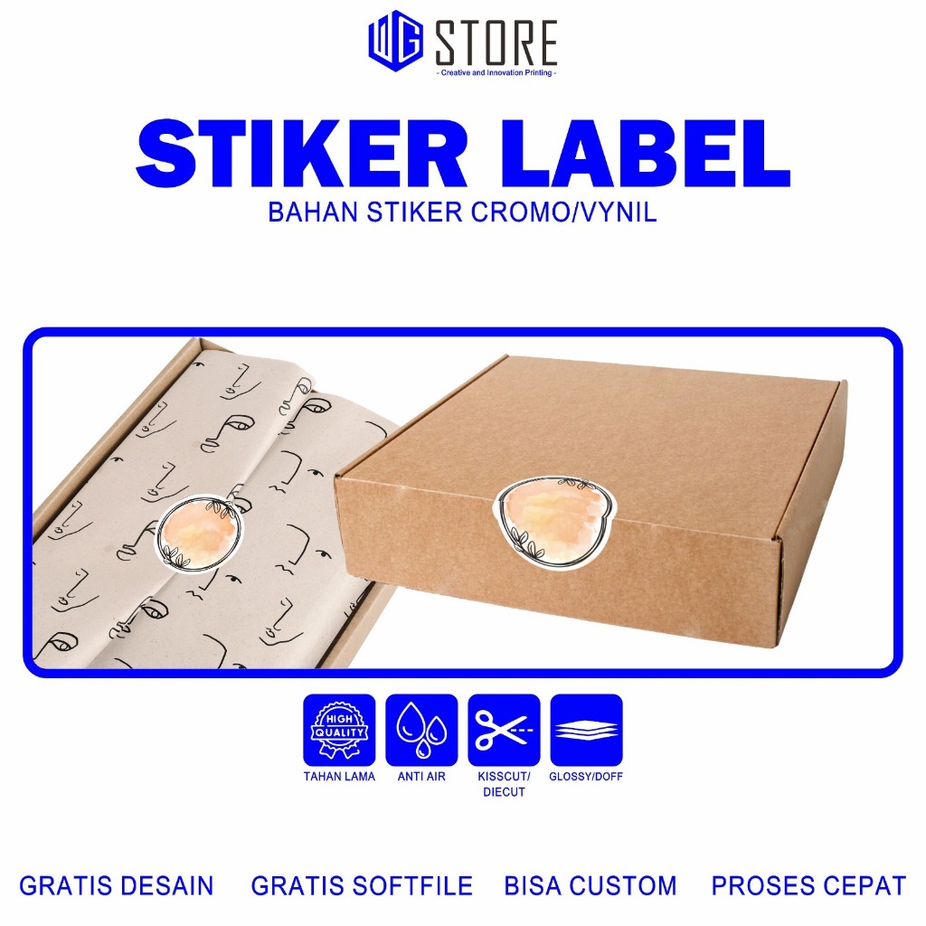 Cetak Sticker Vinyl | Stiker Custom Murah | Stiker Logo Kemasan Custom | Sticker Label Vinyl